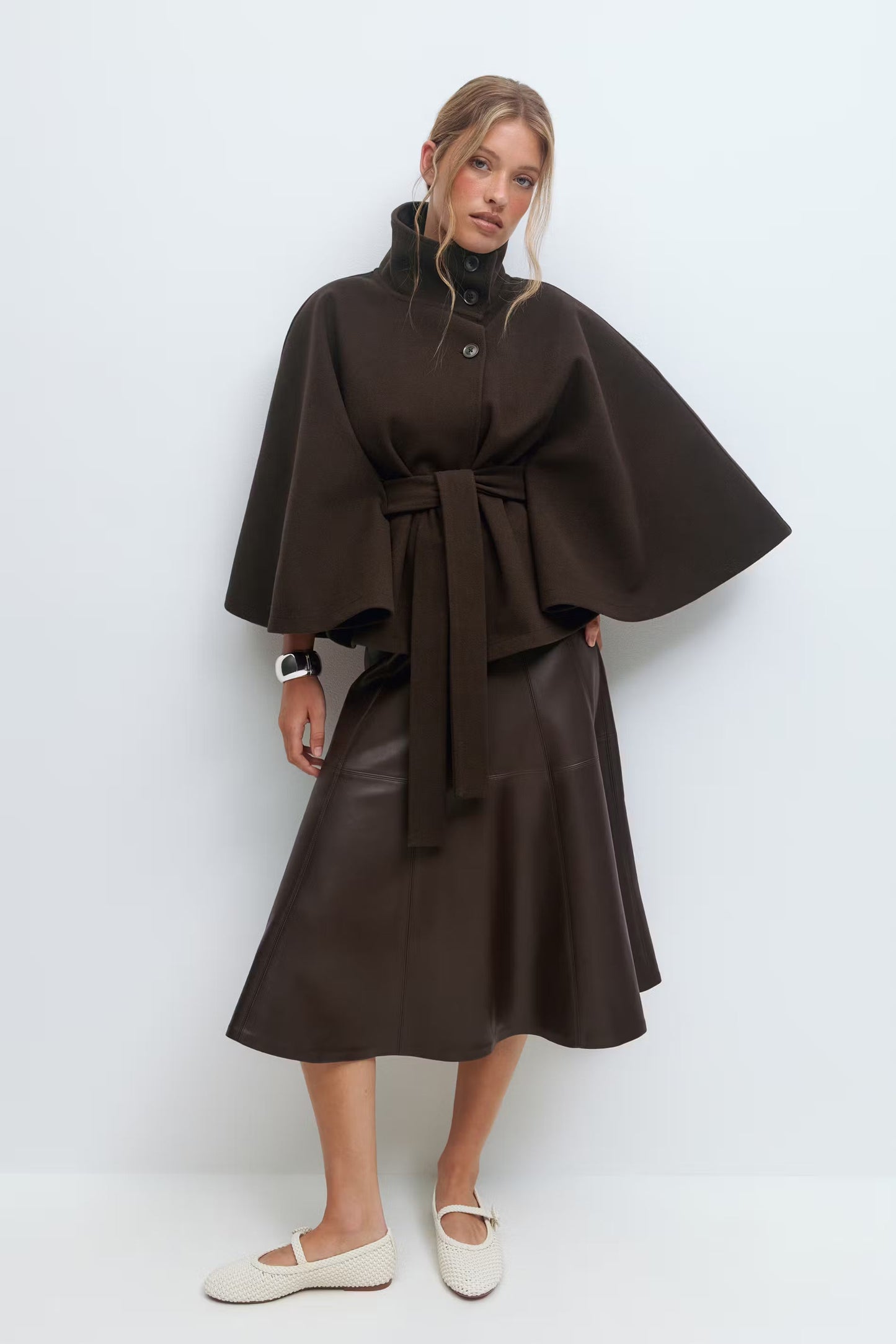 Liv | Belt Cape Coat