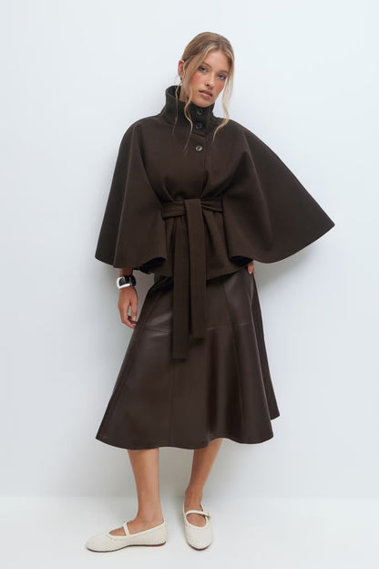 Liv | Belt Cape Coat