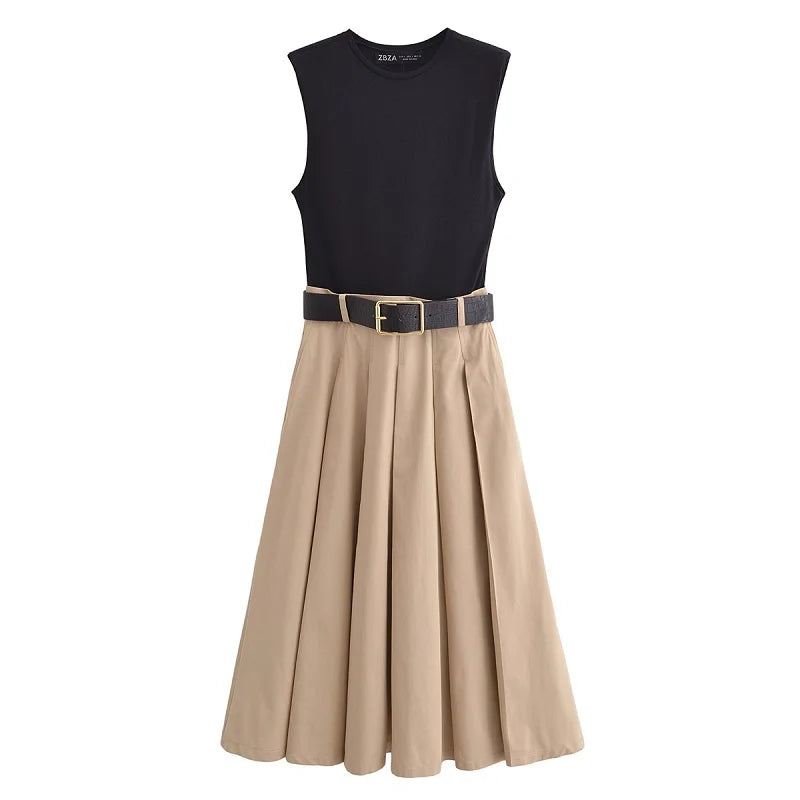 Maja | Pleated Midi Dress