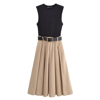 Maja | Pleated Midi Dress