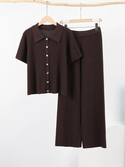 Sofia | Knitted Pants Set